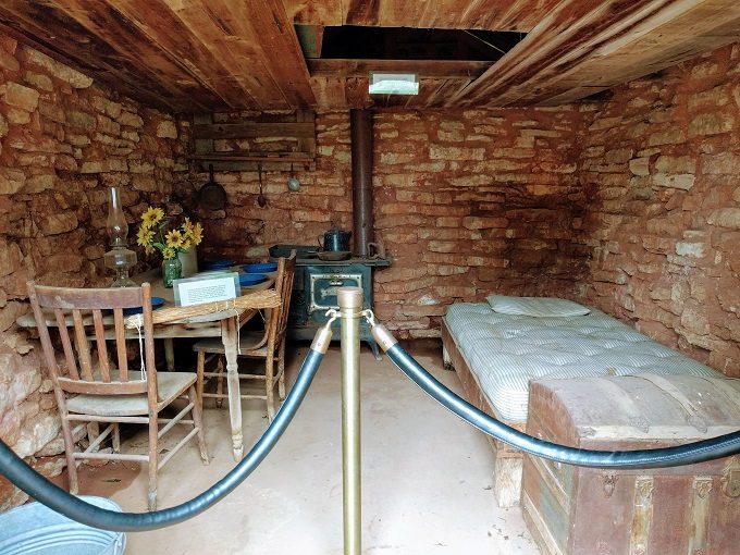 Museum of the Western Prairie - Inside the Criswell Half-Dugout House