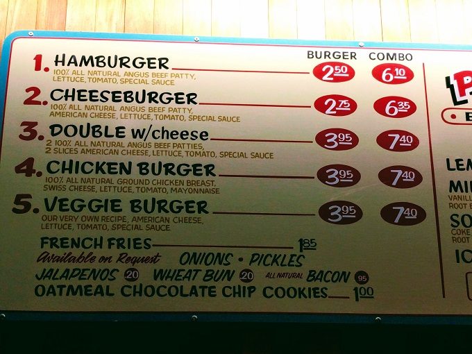 P. Terry's Burger Stand menu - Burgers & fries
