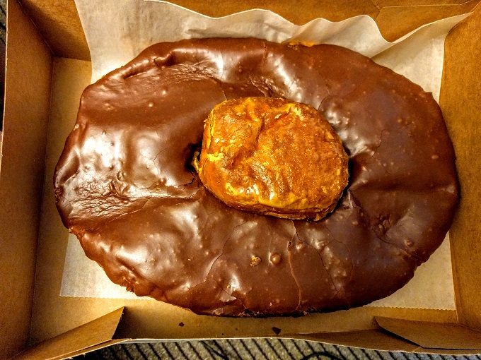 Round Rock Donuts - Texas Sized Donut vs regular donut