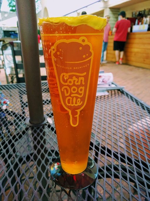 State Fair of Texas - Corn dog ale with a mustard rim