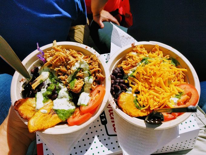 Venezuelan food bowls from Four Brothers food truck