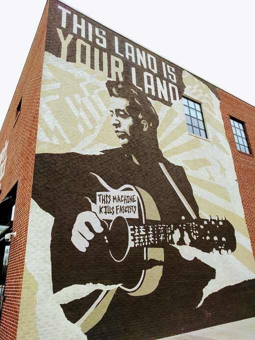 Woody Guthrie mural in Tulsa OK