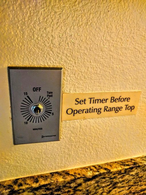 Candlewood Suites Abilene, Texas - Non-functioning range top timer