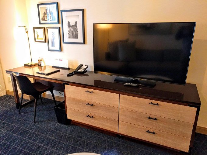 Grand Hyatt San Antonio TX - Executive Suite desk, TV & dresser
