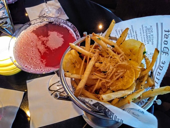 Happy hour drinks & truffle fries at Tower of the Americas, San Antonio TX