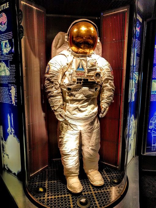 Space suit at Space Center in Houston, Texas