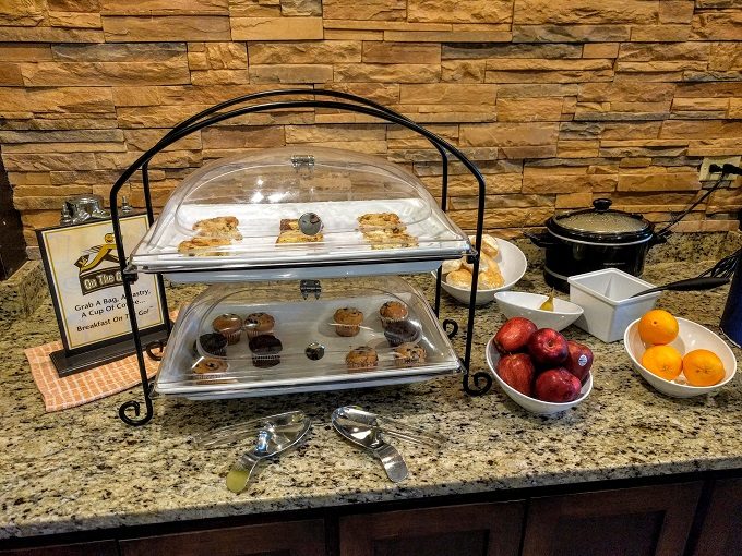 Staybridge Suites Odessa, Texas - Pastries, muffins, fruit, sausage gravy & biscuits