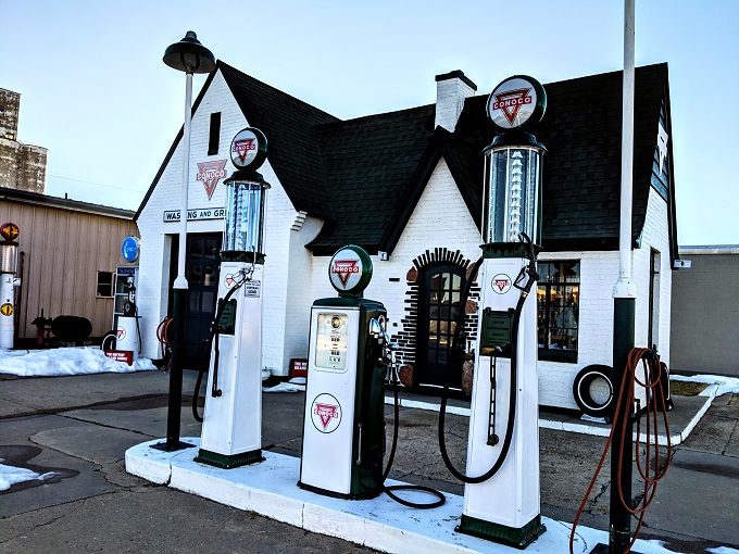 Restored Conoco gas station in Norton, Kansas