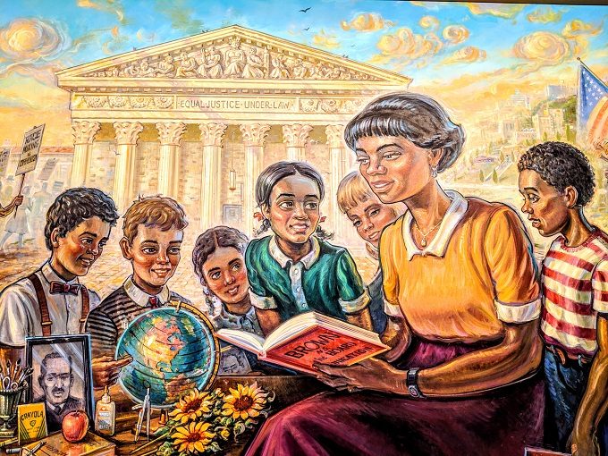 Brown v Board of Education artwork in the Kansas State Capitol