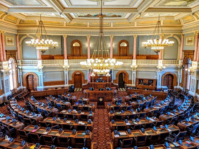 House of Representatives Gallery in the Kansas State Capitol in Topeka, Kansas