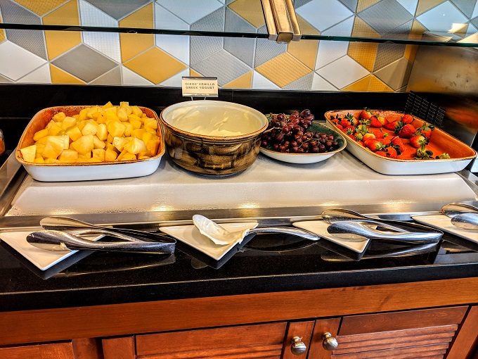 Hyatt Place Topeka, Kansas breakfast - Freshly cut fruit & yogurt