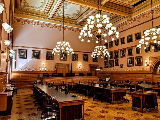 Old Supreme Court in the Kansas State Capitol in Topeka, Kansas