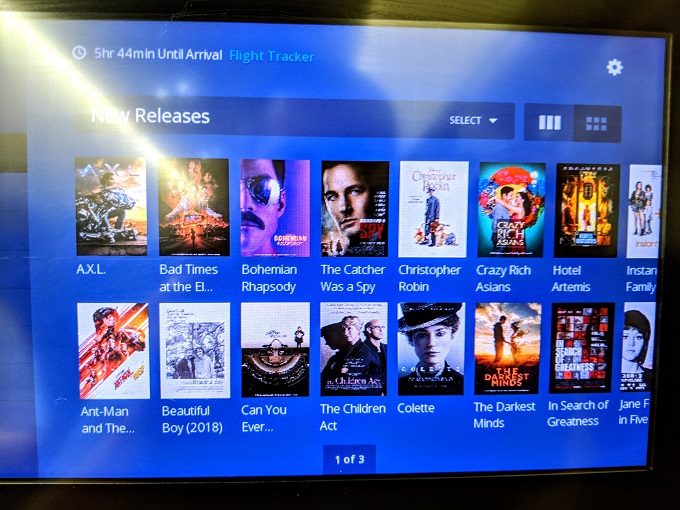 Delta 58 BOS-LHR in Economy - New release movies on IFE 1