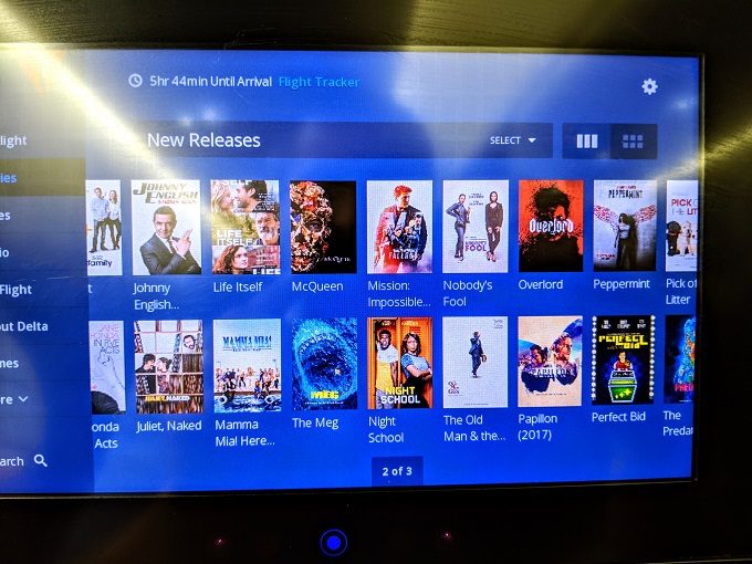 Delta 58 BOS-LHR in Economy - New release movies on IFE 2