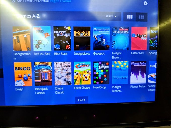 Delta 58 BOS-LHR in Economy - Video games on IFE