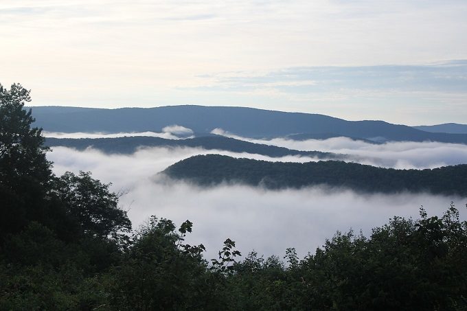 Fog on the West Virginia mountains
