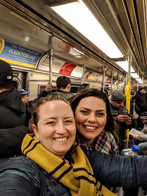 Megan's first Subway ride