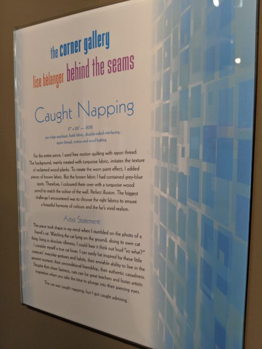 Caught Napping by Lise Belanger at the National Quilt Museum