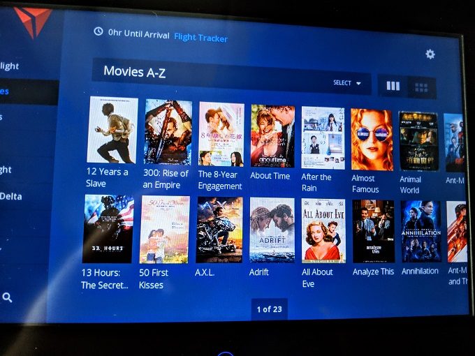 Delta Amsterdam to Boston Economy Class - Movie options