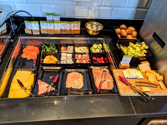DoubleTree Amsterdam Centraal Station Executive Lounge breakfast - Cold cuts, cheese, fruit & vegetables
