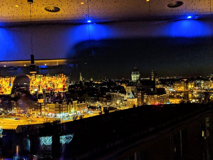 DoubleTree Amsterdam Centraal Station - View from the SkyLounge at night time