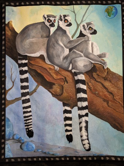 Endangered- The Lemur's Tale by Maria Ferri Cousins and SB Walsh National Quilt Museum