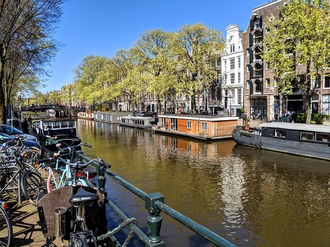 Floating homes in Amsterdam