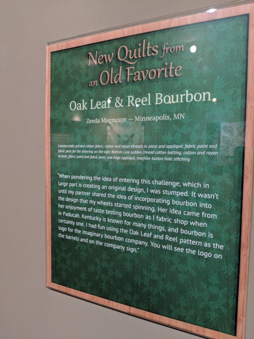 Oak Leaf and Reel Bourbon by Zeeda Magnuson at the National Quilt Museum