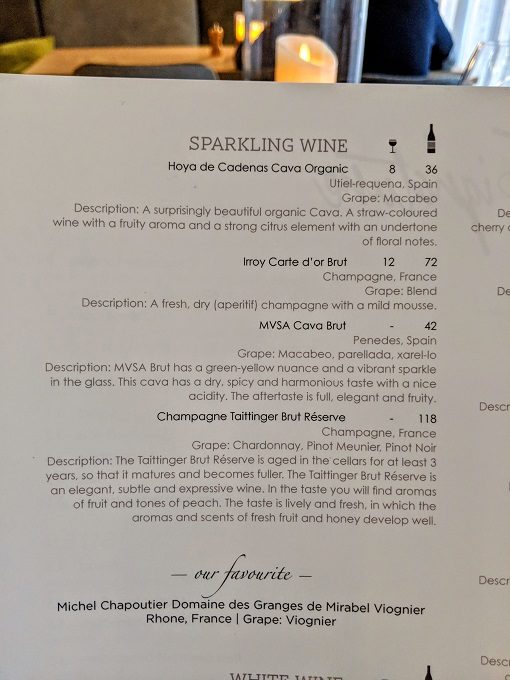Renaissance Amsterdam Schiphol Airport - Sparkling wine - Signature restaurant menu