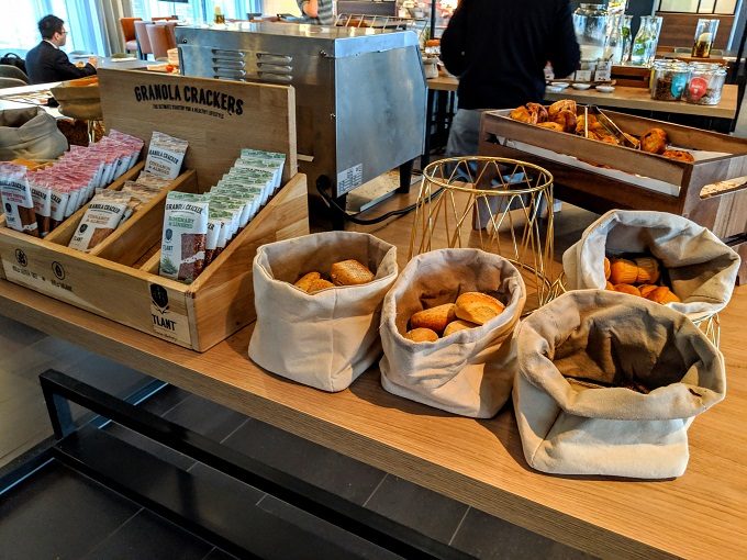 Renaissance Amsterdam Schiphol Airport breakfast - Breads, pastries & granola crackers