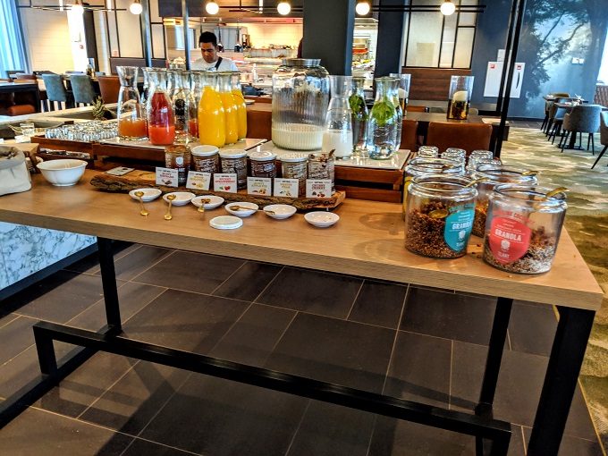 Renaissance Amsterdam Schiphol Airport breakfast - Juice, granola & preserves