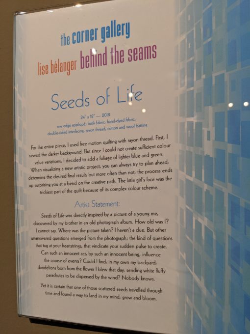 Seeds of Life by Lise Belanger at the National Quilt Museum