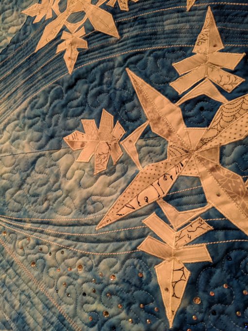 Sparkling in a Flurry of Blue by Julie Wells and Amy Schliwa at the National Quilt Museum
