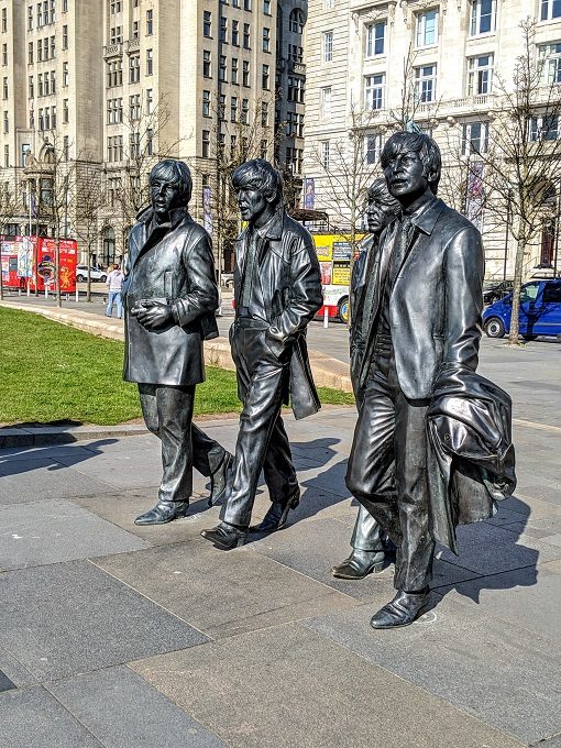 Statues of The Beatles in Liverpool, England