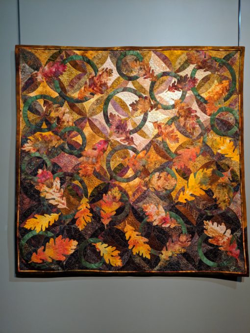 Sunlit Oaks by Cindy Vough 3D Quilts at the National Quilt Museum