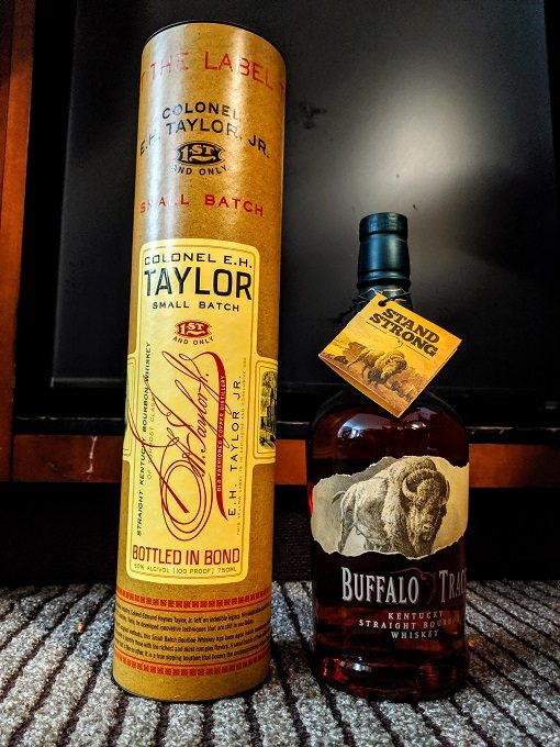 Bottles of Colonel E.H. Taylor Small Batch & Buffalo Trace