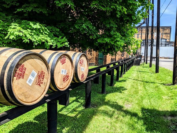 Buffalo Trace Distillery, Kentucky - Bourbon barrels ready to roll