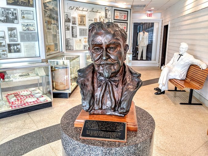Bust of Colonel Sanders at Harland Sanders Cafe & Museum