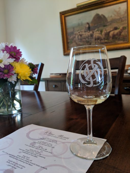 The tasting experience at Harkness Edwards Vineyards
