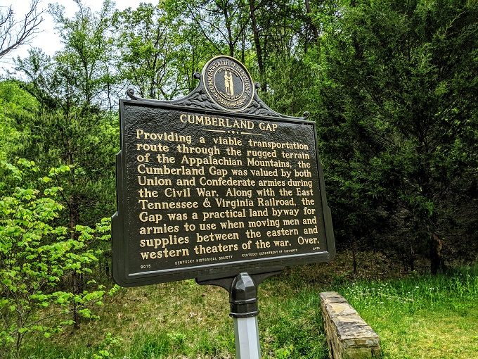 Historic marker at Cumberland Gap National Historical Park 1