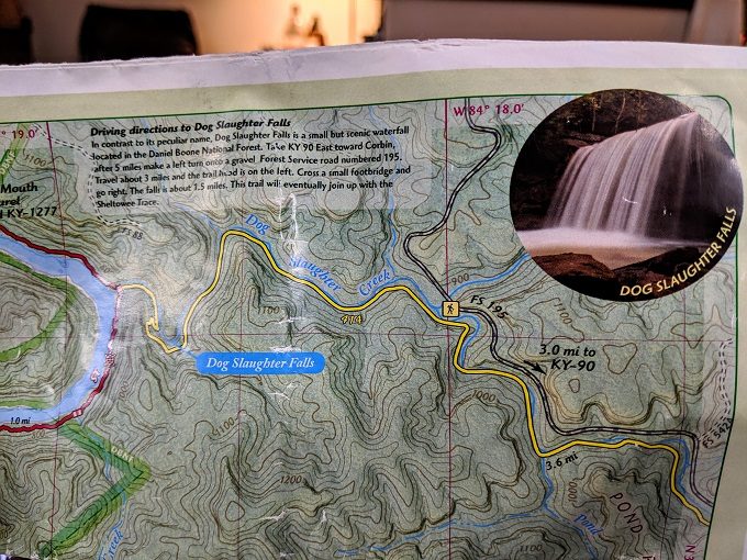 Information about the Dog Slaughter Falls Trail