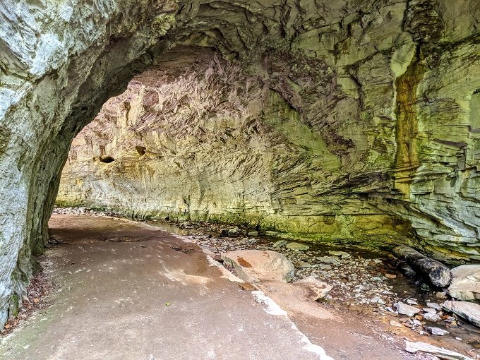 Inside Natural Bridge at Carter Caves State Resort Park