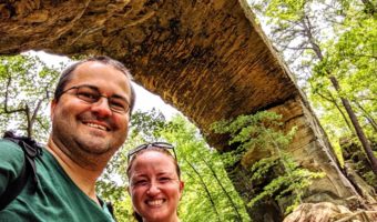 One final Natural Bridge selfie at Natural Bridge State Resort Park in Kentucky