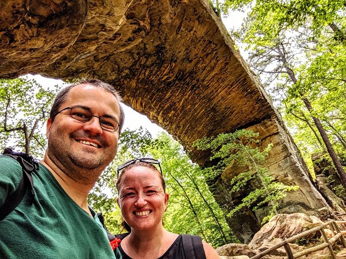 One final Natural Bridge selfie at Natural Bridge State Resort Park in Kentucky