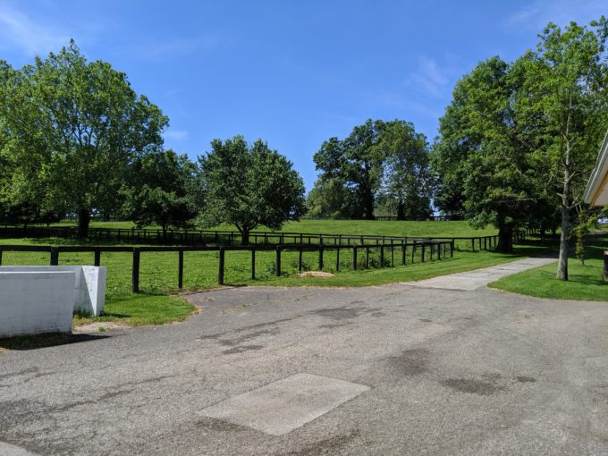 Paddock at Claiborne Farm in Kentucky