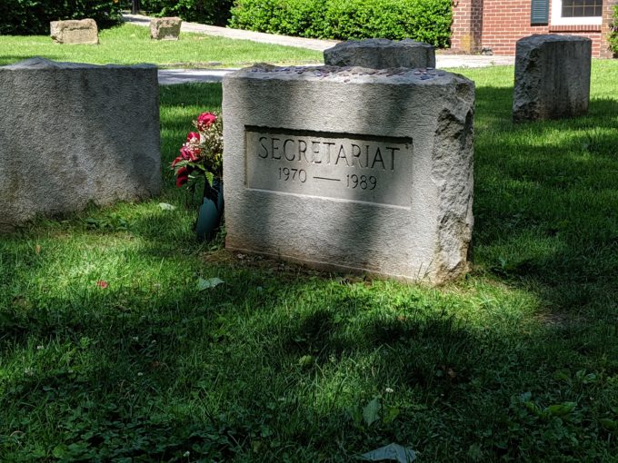 The grave of Secretariat at Claiborne Farm, Kentucky