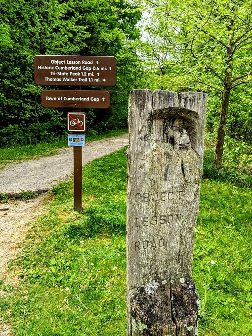 Start of Object Lesson Road at Cumberland Gap National Historical Park