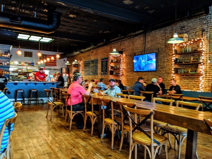 The Wrigley Taproom & Eatery seating