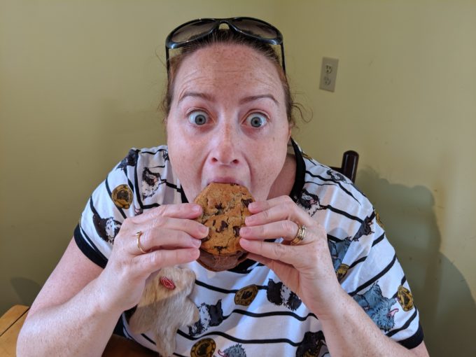 Me with my Love-wich from Vermont Cookie Love