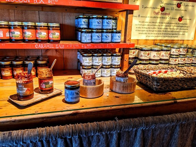 Jam & jelly tasting at Cold Hollow Cider Mill